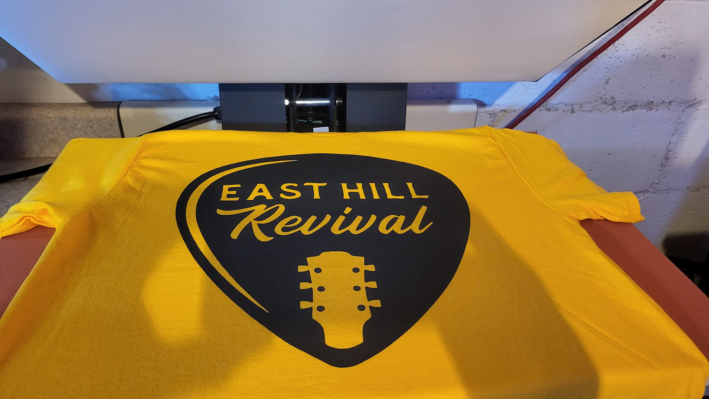 East Hill custom screen-printed t-shirt